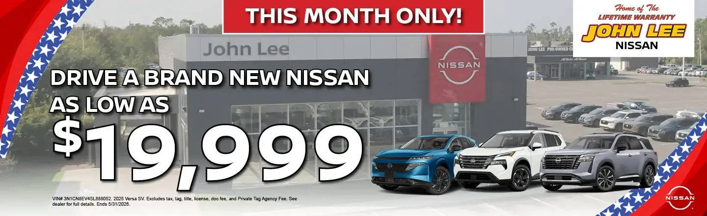 New Nissan  As Low As $19,999